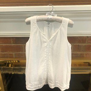Sonoma White Cotton Tank